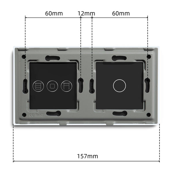 Bseed Pearl Crystal Only Glass Panel For Touch Switch plus WIFI Shutter Switch Function Module Parts Bseedswitch 