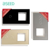 Bseed 146mm Crystal Glass Switch Frame Wall Socket DIY Part Home Improvement UK Standard Bseedswitch 