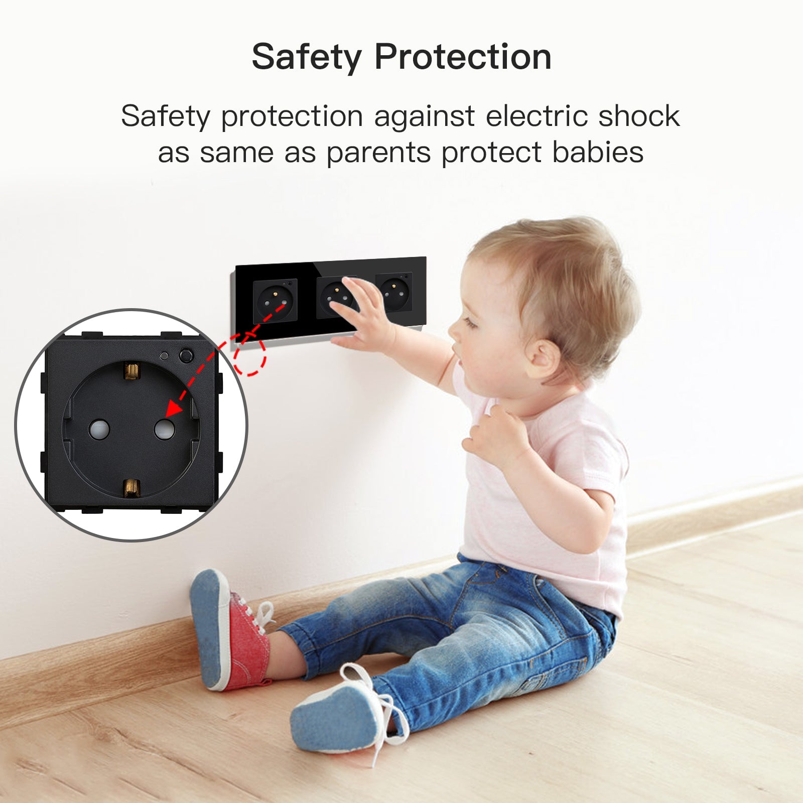 Bseed Wifi EU Standard Socket Wall Sockets With Energy Monitoring ...