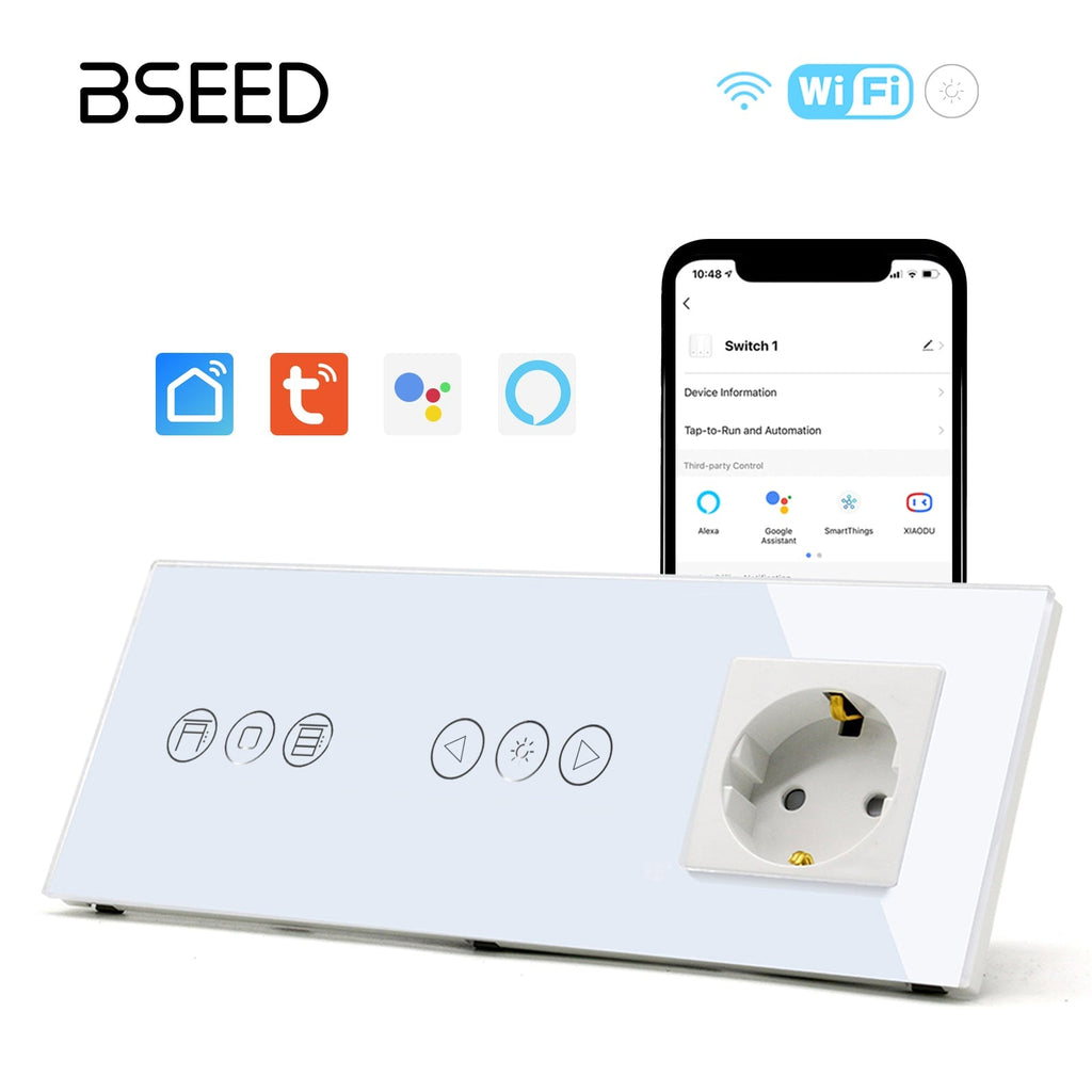 Bseed Smart WiFi Shutter Switches WiFi Dimmer Switches With Normal EU Standard Wall Sockets Light Switches Bseedswitch 