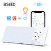 BSEED Double No Neutral Wifi Light Switch with Eu socket type-c Plug 2.1A 228mm Light Switches Bseedswitch 