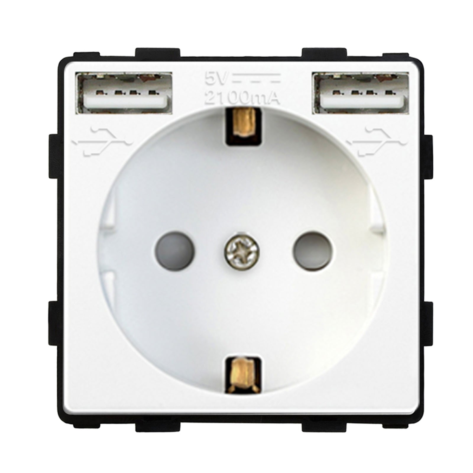 BSEED EU standard Function Key Cover Socket With Double USB socket DIY