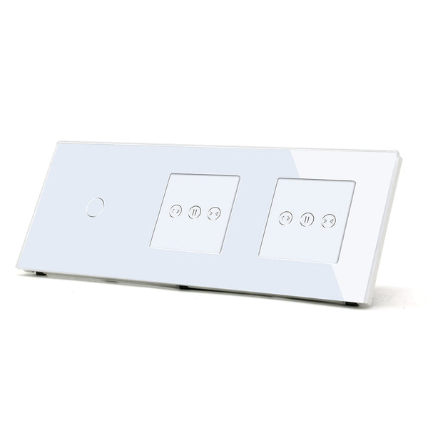 Bseed WiFi Switch 1 Gang With WiFi Curtain Switch 228mm Glass Panel Light Switches Bseedswitch 