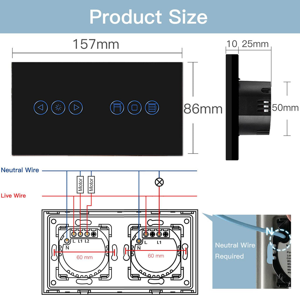 BSEED WiFi dimmer switch with shutter switch – Bseedswitch