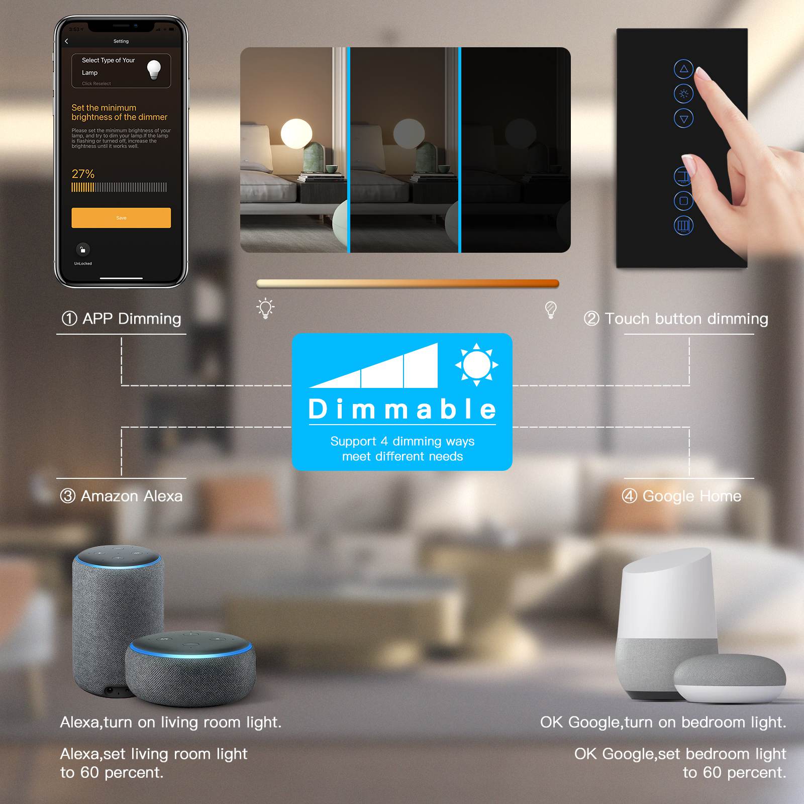 BSEED WiFi dimmer switch with shutter switch – Bseedswitch