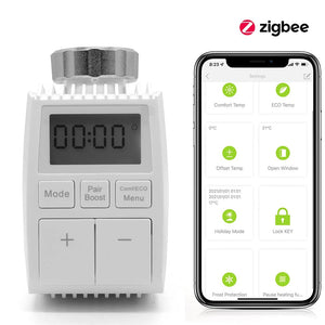 BSEED ZigBee3.0 Thermostatic Valve Smart Radiator Actuator Programmable Temperature Controller 恒温器 Bseedswitch Thermostatic Valve 1Pcs/Pack 