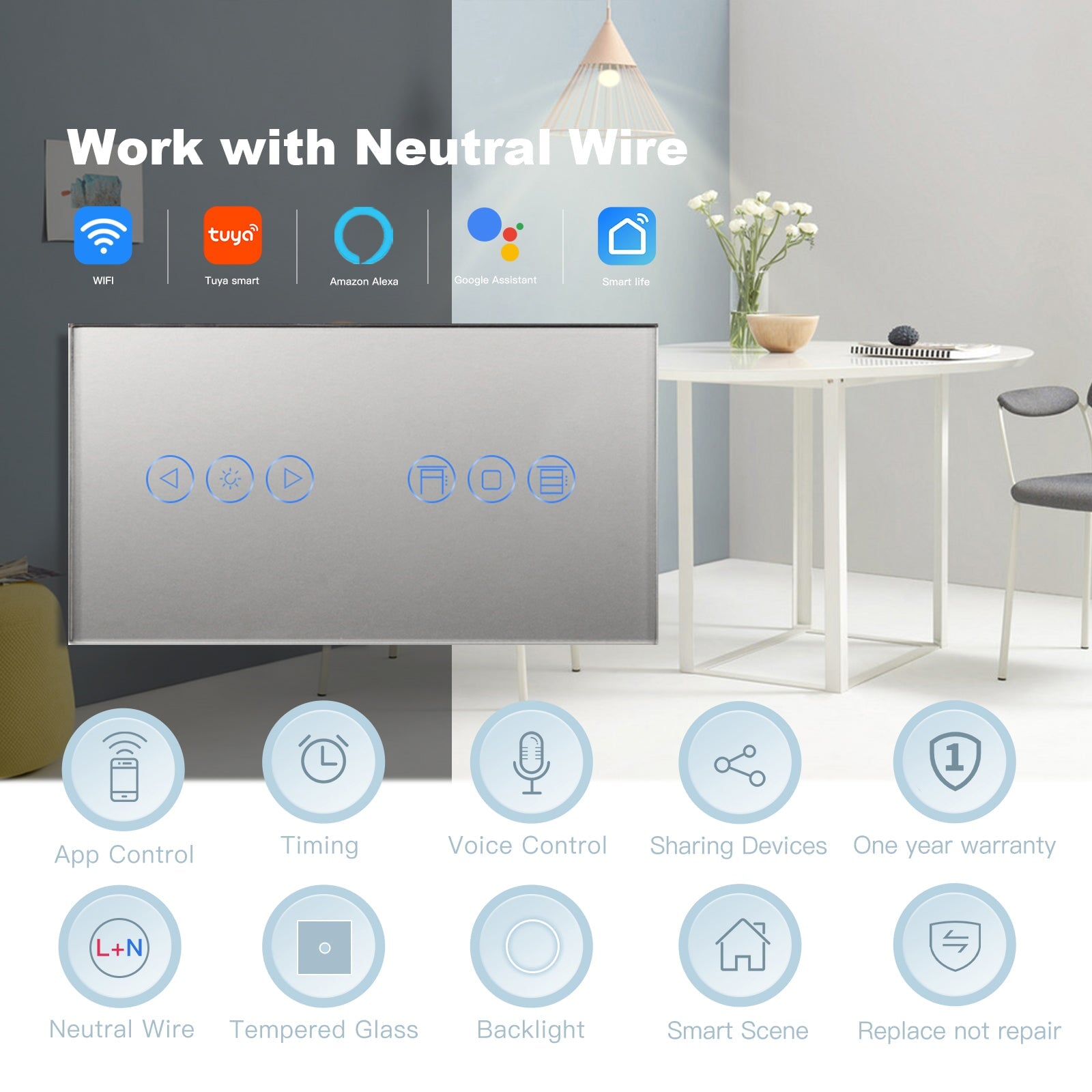 BSEED WiFi dimmer switch with shutter switch – Bseedswitch